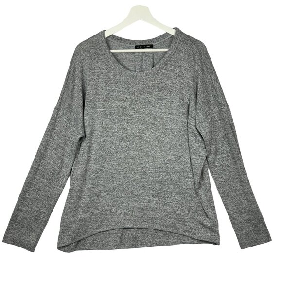 Rag & Bone Shirt Women M‎ Jersey Long Sleeve Pullover Heathered Gray Oversized - Picture 1 of 12